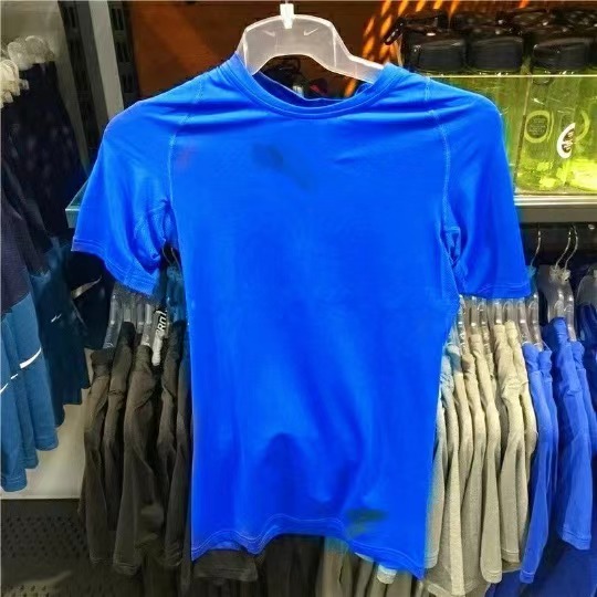 2021 European and American strength exercise running speed dry sport men's T-shirt