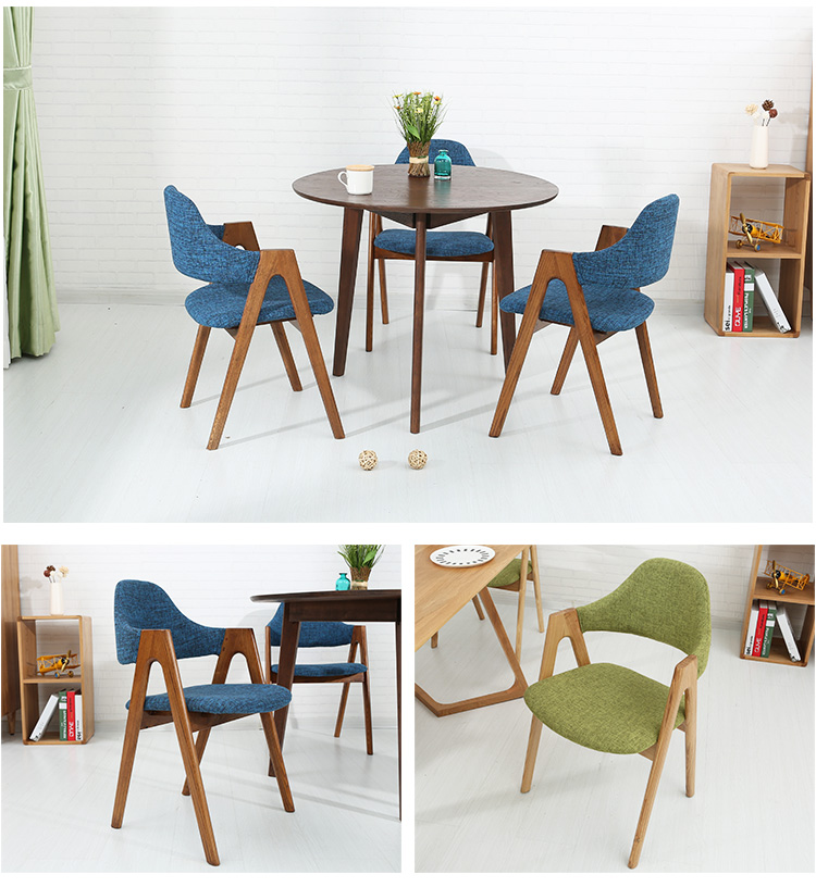 Oak interior Thailand style of modern solid wood stool