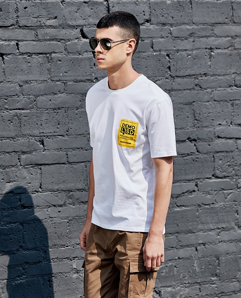 European and American high quality cotton size OEM logo men's T-shirt