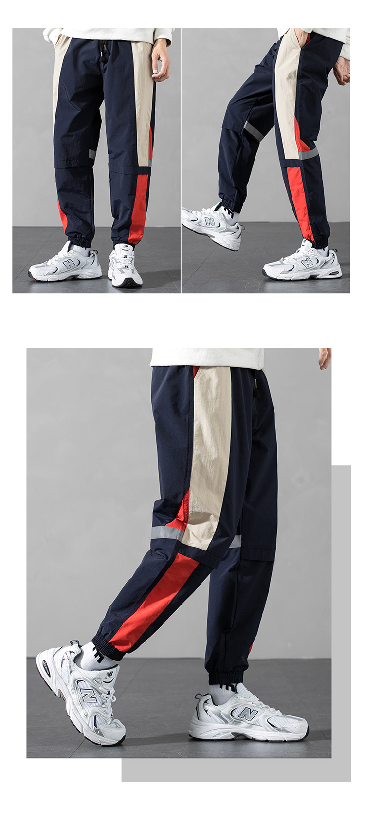 European and American autumn winter work logo bundle foot leisure men leather handsome pants