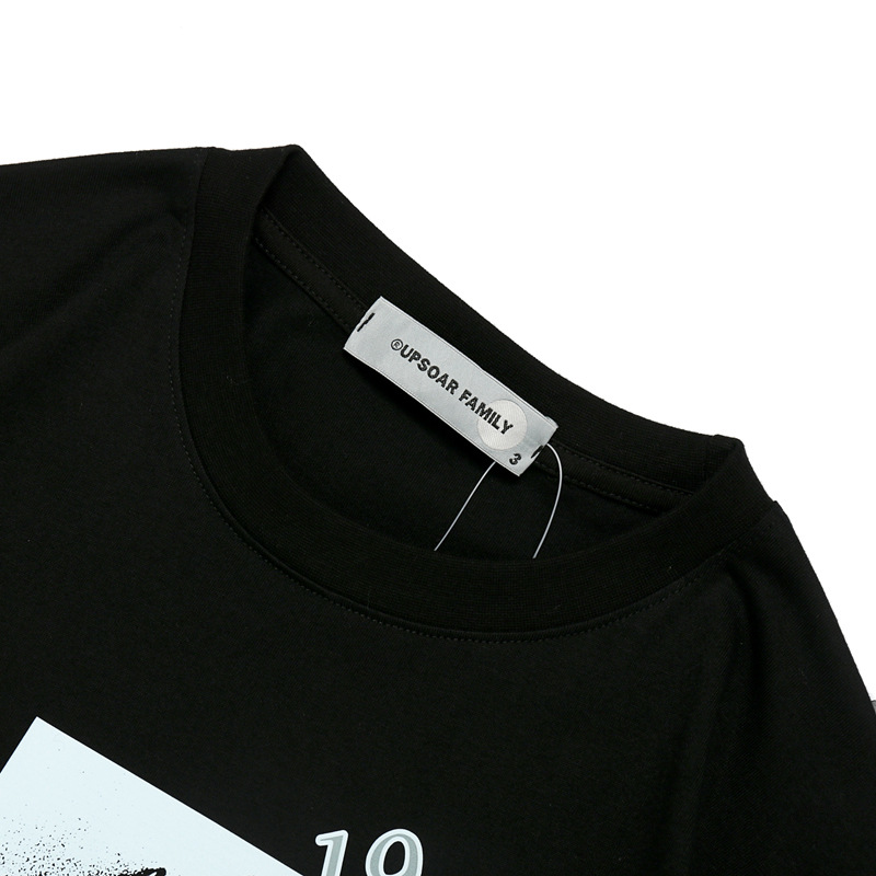 European and American character printed loose half sleeve pure cotton T-shirt for men and women