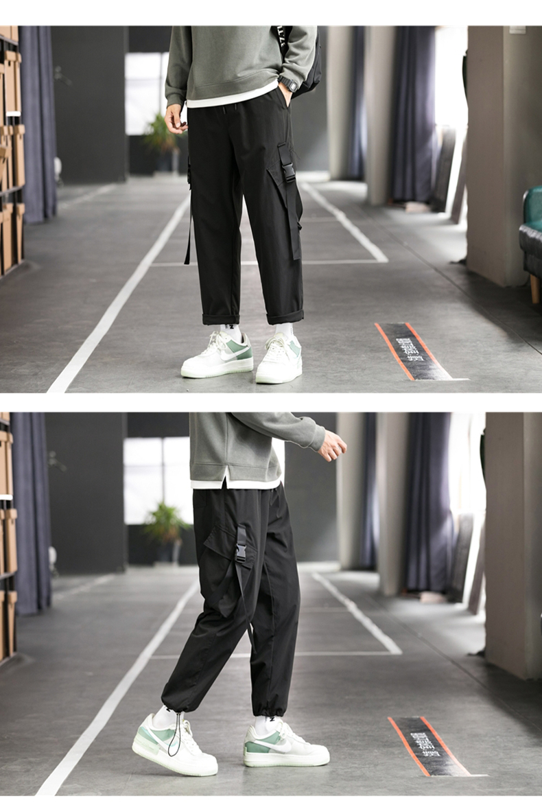 2020 European and American autumn and winter slim straight tube street men's trousers