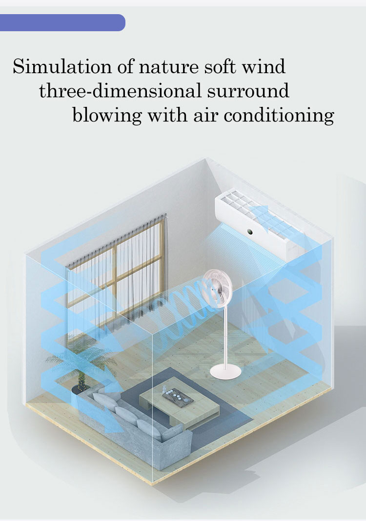 高品质智能控制站房间舒适静音电风扇