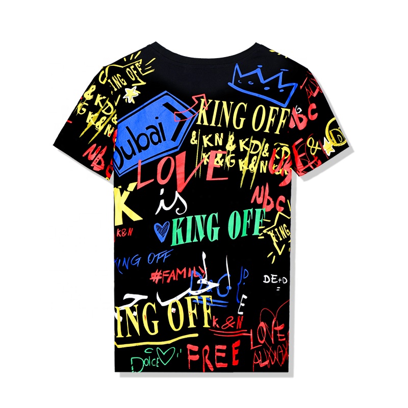 European and American High quality 100 cotton size O-collar OEM logo men's T-shirt