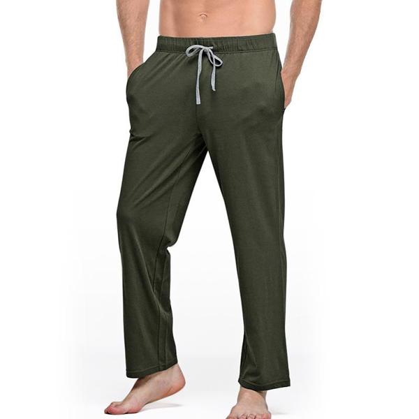 European and American Men's 2020 Explosive Men's Casual Solid Color Tie Home Pants Men's Casual Pants