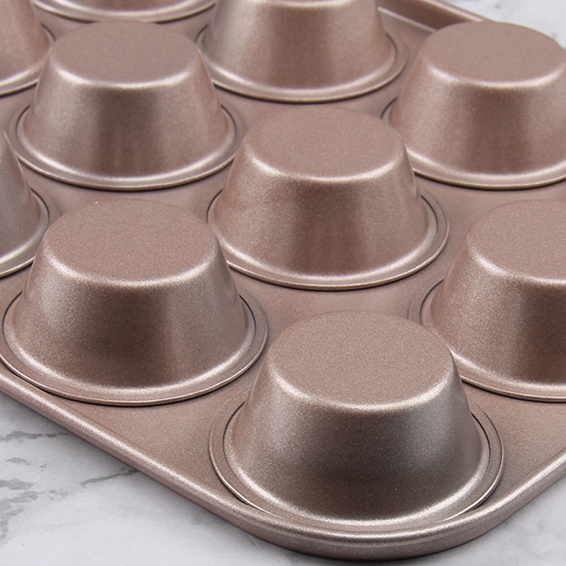 12pc cake moulded non-stick muffin baking pan