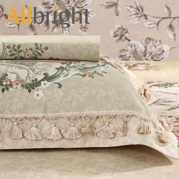 Combed sateen fabric 3 piece deluxe bedding set