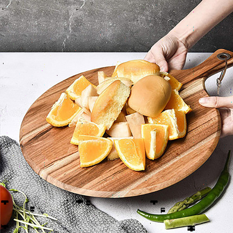 Manufacturer natural wood round acacia Chopping board