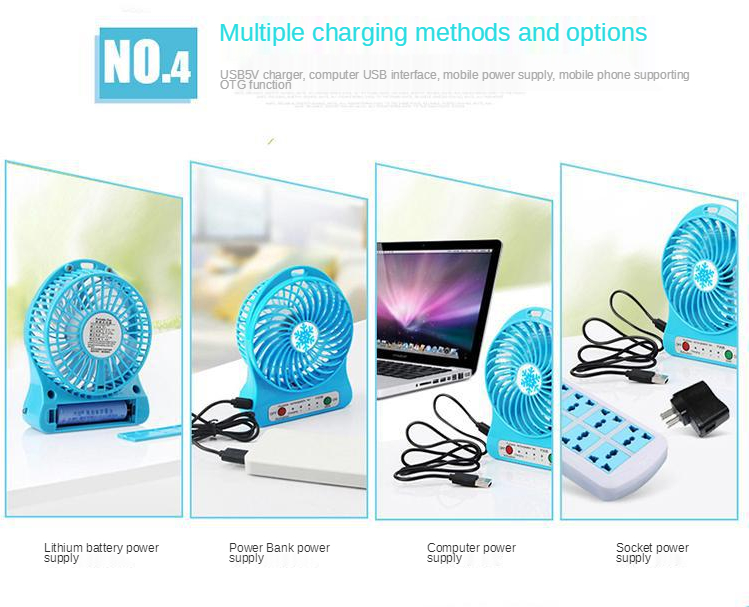 Chinese factory snowflake portable wireless small fan