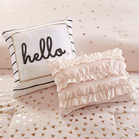 Newly designed triangle metal printed ultra-soft hypoallergenic 4 piece bedding set