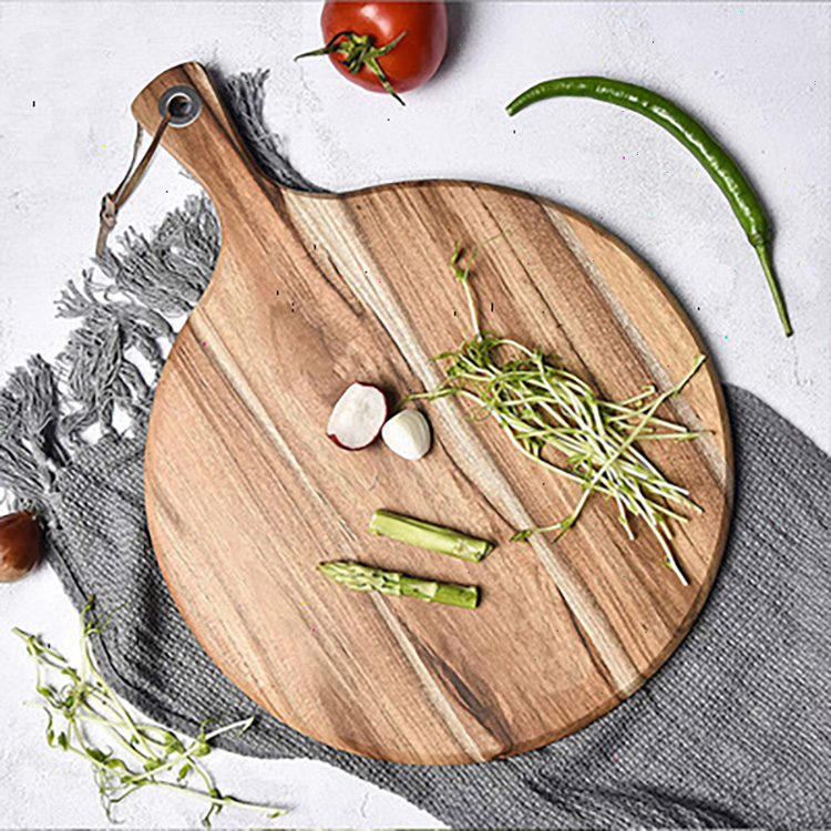 Manufacturer natural wood round acacia Chopping board