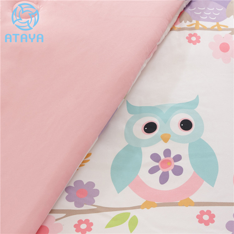 Custom printed soft plush children's bedding set