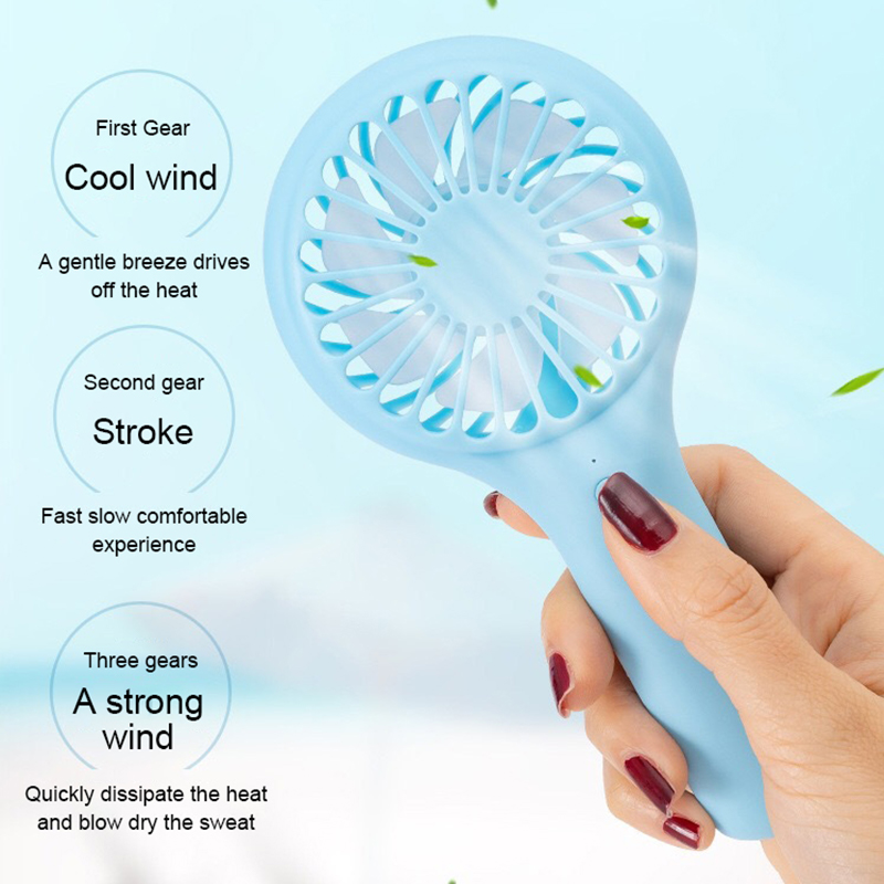 Design powerful small individual battery operating speed adjustable mini hand-held fan