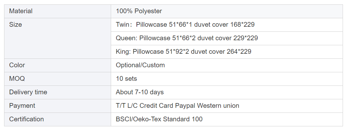 Amazon sells 4 pieces of stone printing feather bedding set