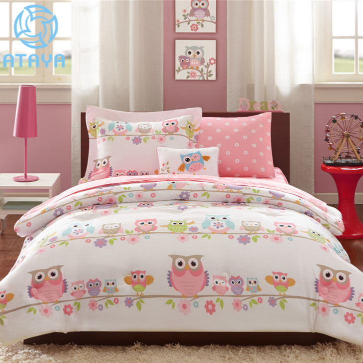 Custom printed soft plush children's bedding set