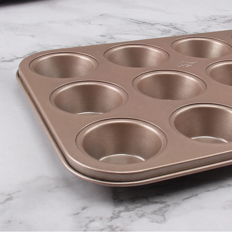 12pc cake moulded non-stick muffin baking pan