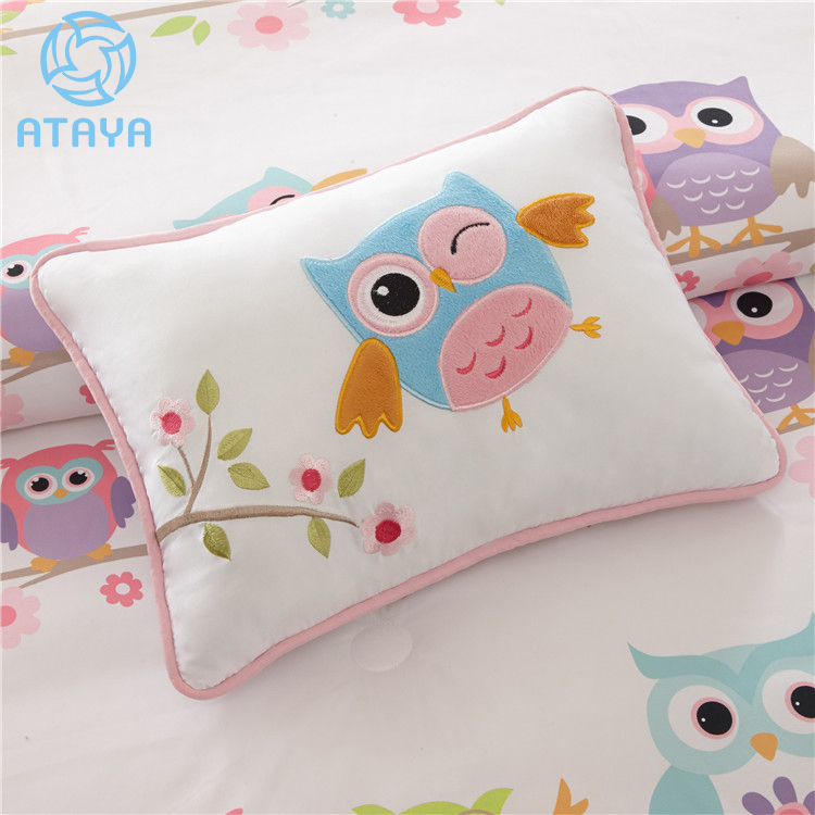 Custom printed soft plush children's bedding set