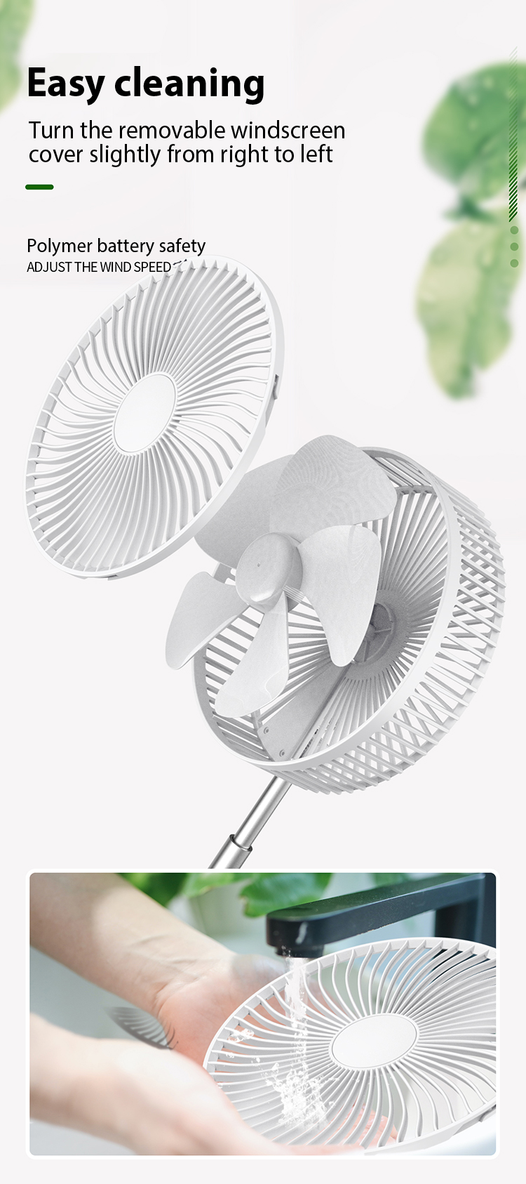 Watt A18A vertical cooling radiator folding USB electric small fan
