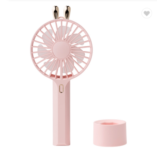 Be applicable to the outdoor with hang rope support cute cartoon ear small hand-held fan