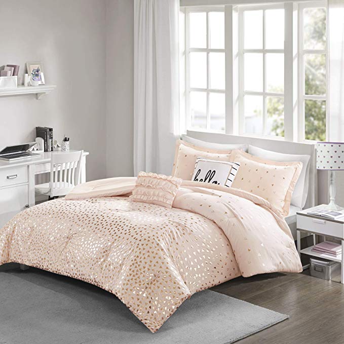 Newly designed triangle metal printed ultra-soft hypoallergenic 4 piece bedding set