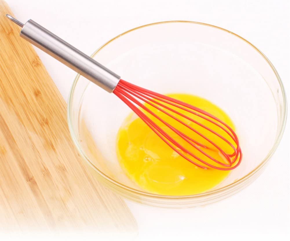 3 sets of multi-color silicone non-stick coated balloon egg beater