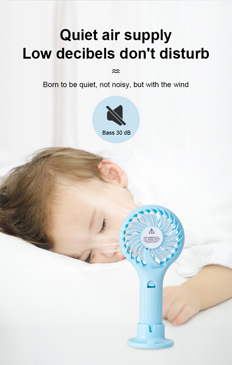 Design powerful small individual battery operating speed adjustable mini hand-held fan