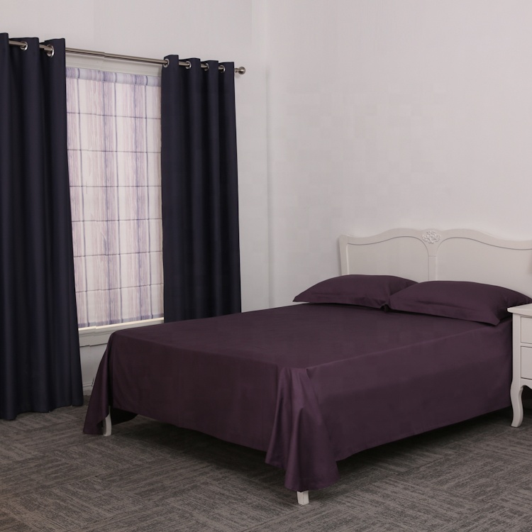 Comfortable deep purple Telas Sabanas bedding set