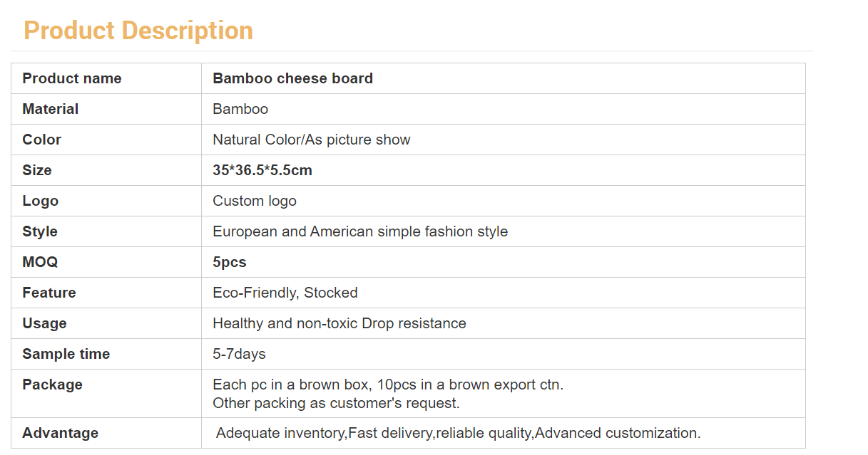 Wholesale bamboo cheese knife set with storage box Chopping board