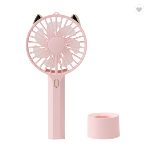 Be applicable to the outdoor with hang rope support cute cartoon ear small hand-held fan