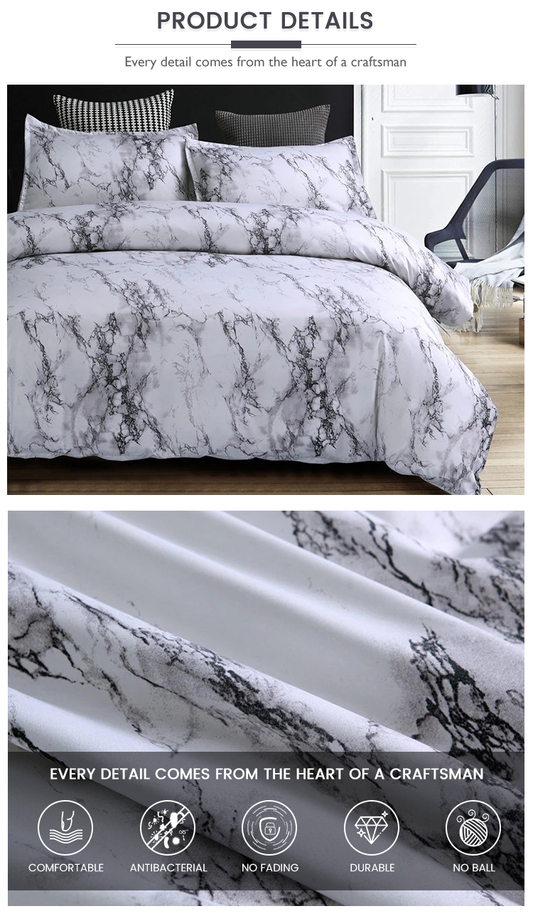Amazon sells 4 pieces of stone printing feather bedding set