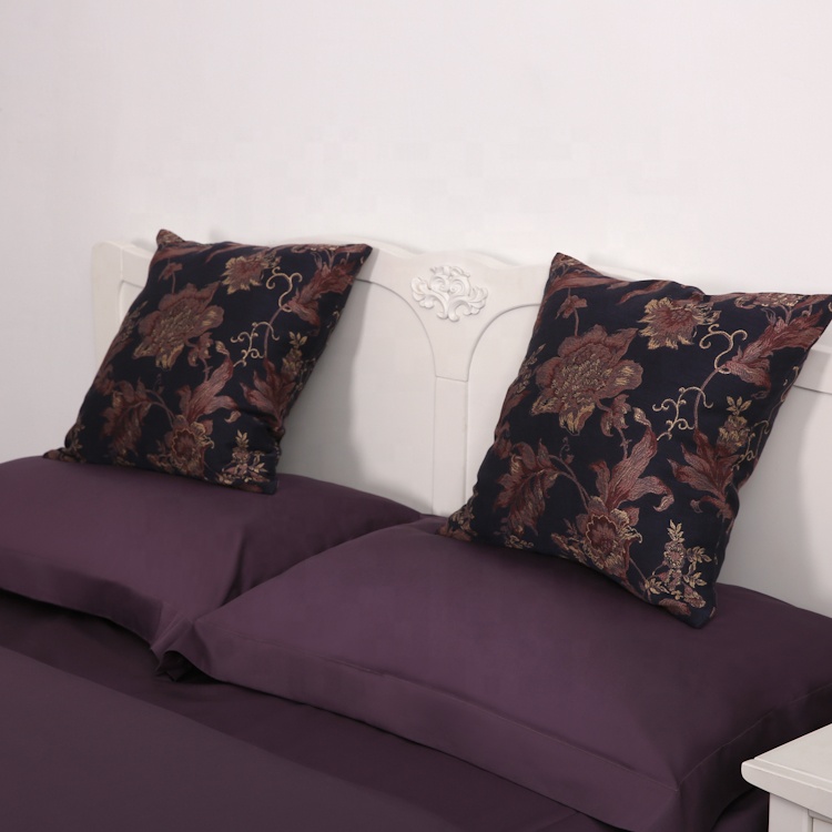 Comfortable deep purple Telas Sabanas bedding set