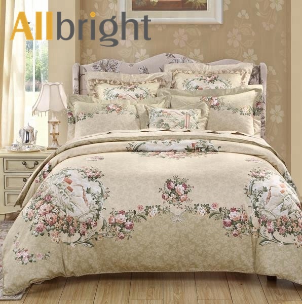 Combed sateen fabric 3 piece deluxe bedding set