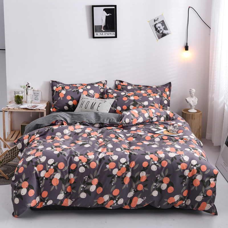 Fashionably printed polyester microfiber bedding set