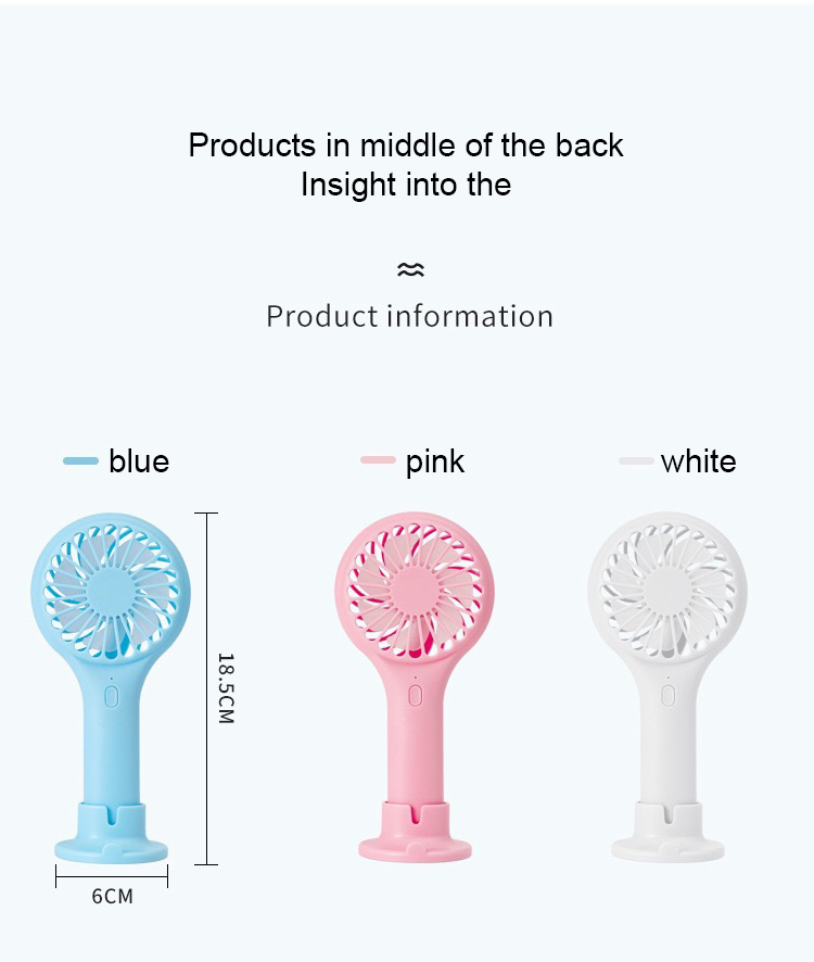 Design powerful small individual battery operating speed adjustable mini hand-held fan