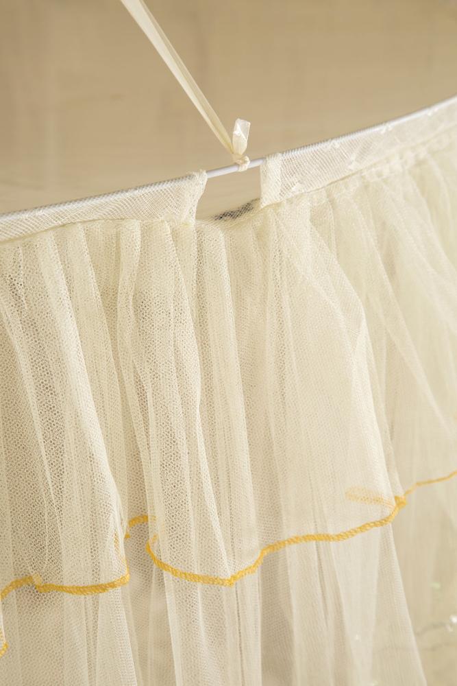 Breathe 1.0m diameter round transparent super-large European fiber mosquito net