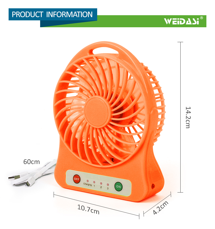 3 road speed with USB rechargeable electric mini hand-held fan