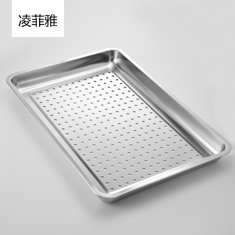 Environmentally friendly 304 stainless steel rectangular deep food baking pan