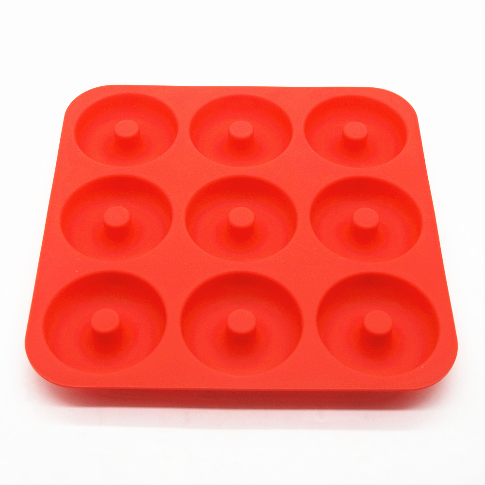 BHD 100% food grade silicone 9-cavity non-stick reusable donut baking pan