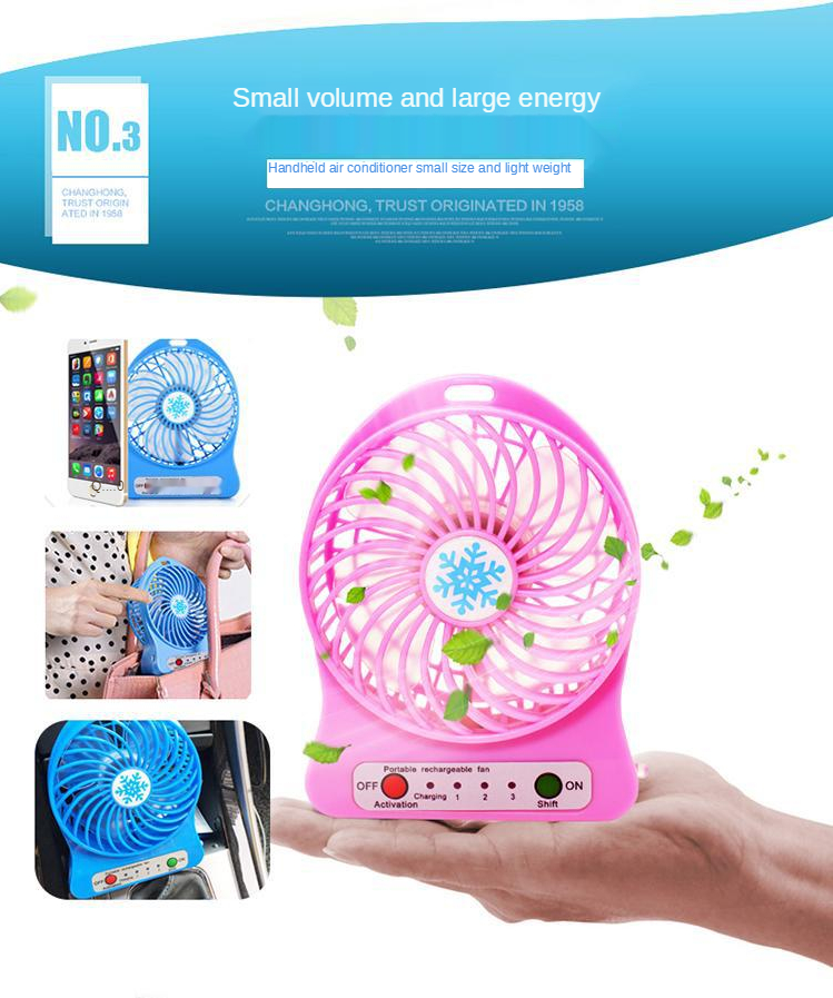 Chinese factory snowflake portable wireless small fan