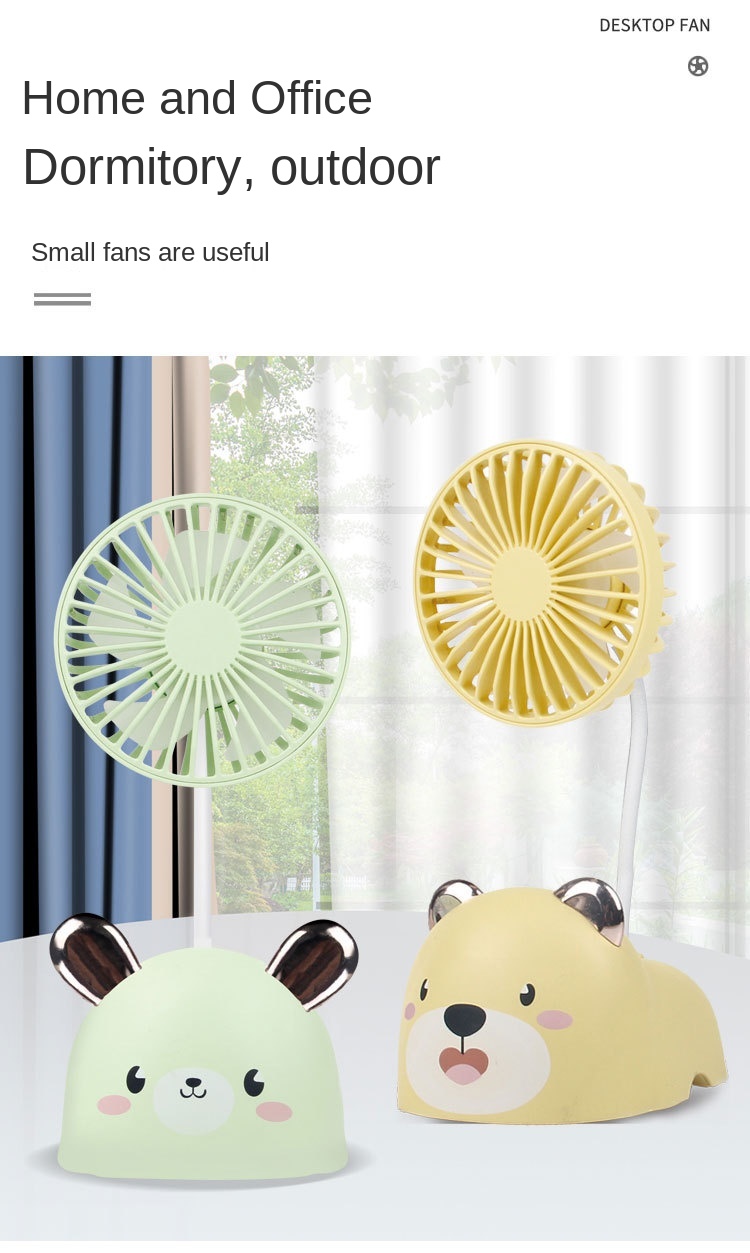 Cute familiar office desktop student dormitory charging small portable light mute small fan