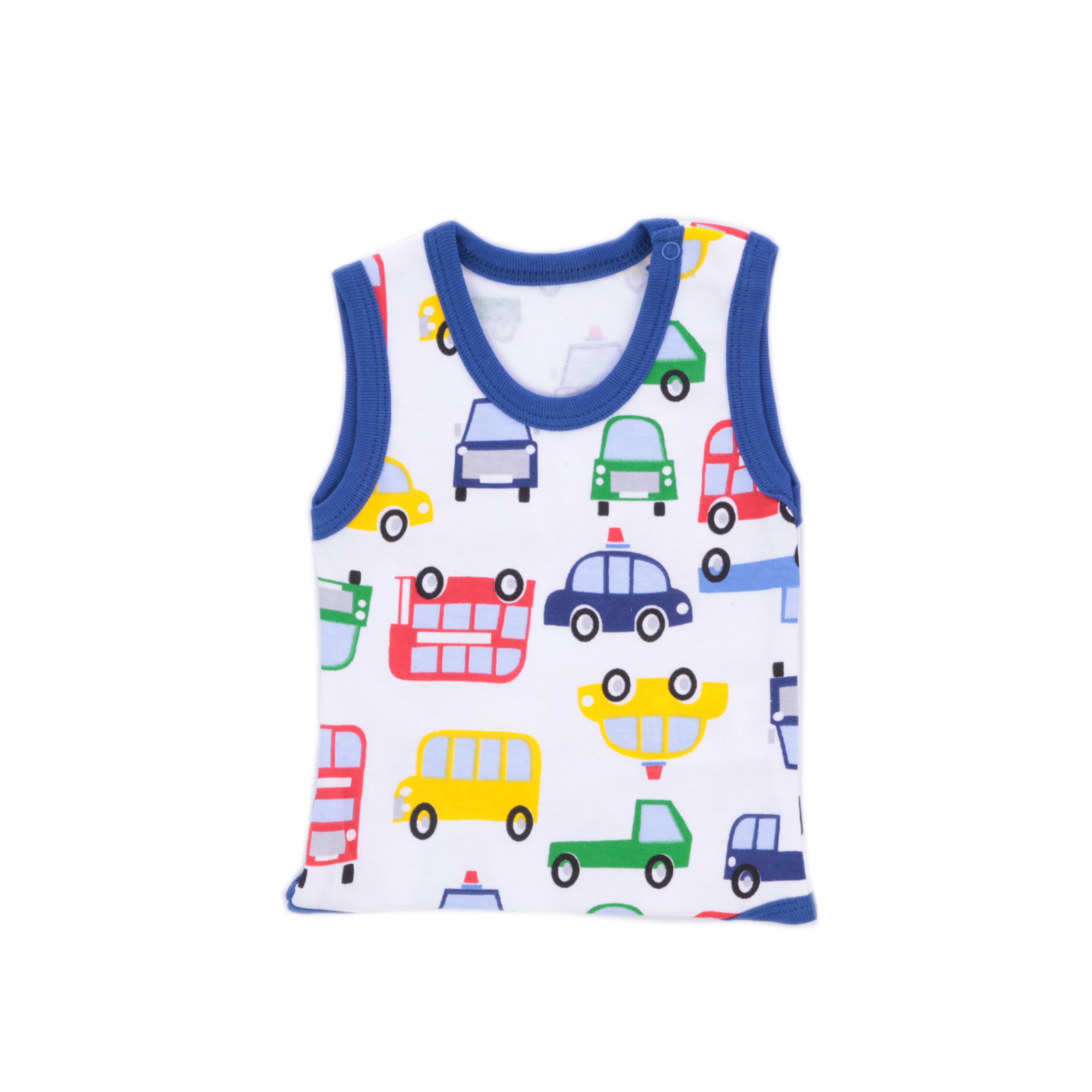 Blue Car Patterned Baby Bodysuit
