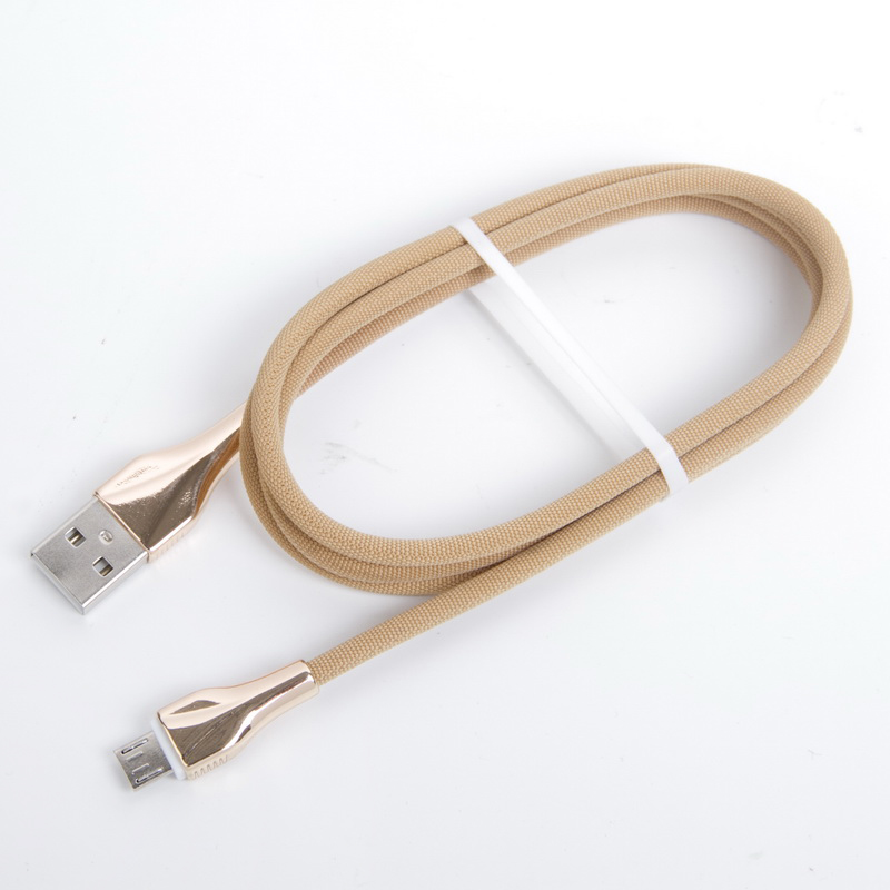 Zinc alloy heads cable nylon braided USB cable 2.4A Metal head high speed date mirco usb cable for Samsung Note 4 S6 S7