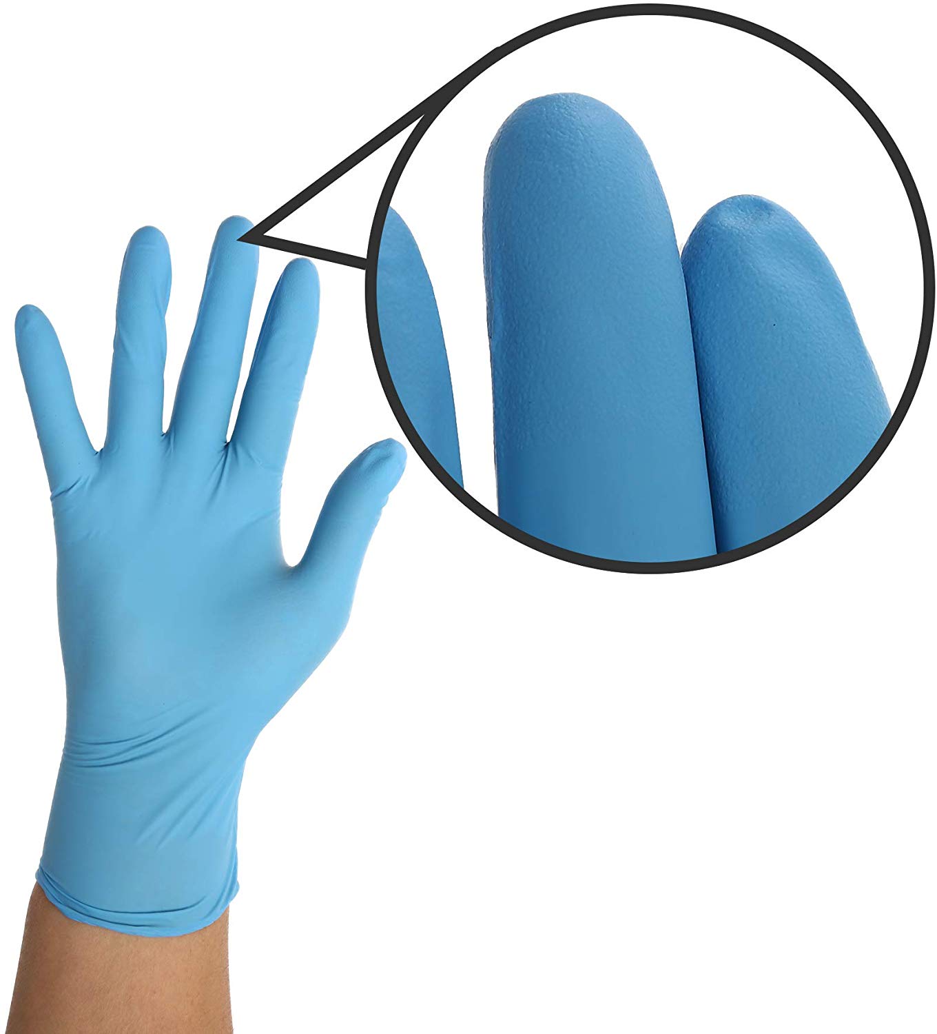 Star yu no powder check-up blue Medical gloves