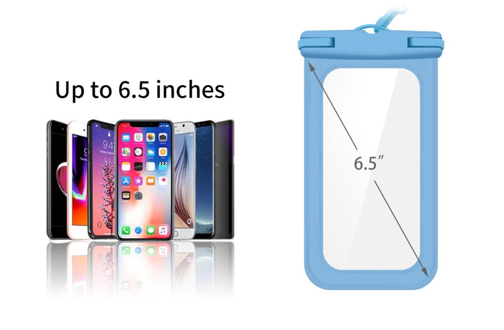 Waterproof Mobile Phone Bag Cell Phone waterproof Pouch For Swimming Hiking Travel