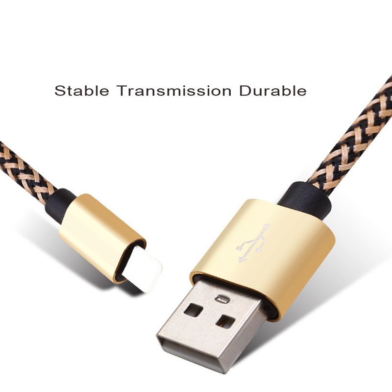 Hot - selling aluminum metal 1 meter 2A color hemp braided charging USB synchronous mobile phone data line