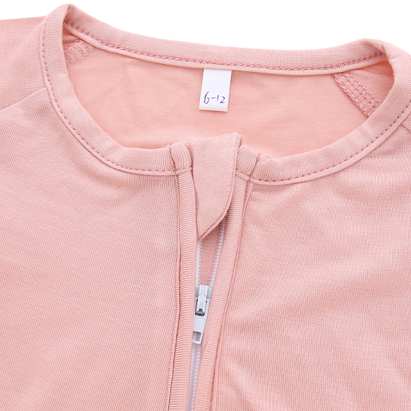 New long sleeve 95% bamboo fiber 5% spandex newborn jumpsuit blank zipper baby jumpsuit