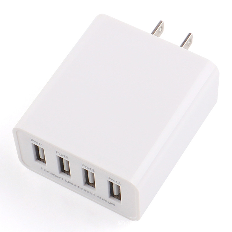 4 ports usb wall chargers 5v 2.4a max 28w total for Phone
