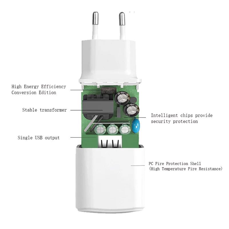 5v 2a usb american standard ul fcc certified wall charger us dual usb ports high-quality mobile phone charger