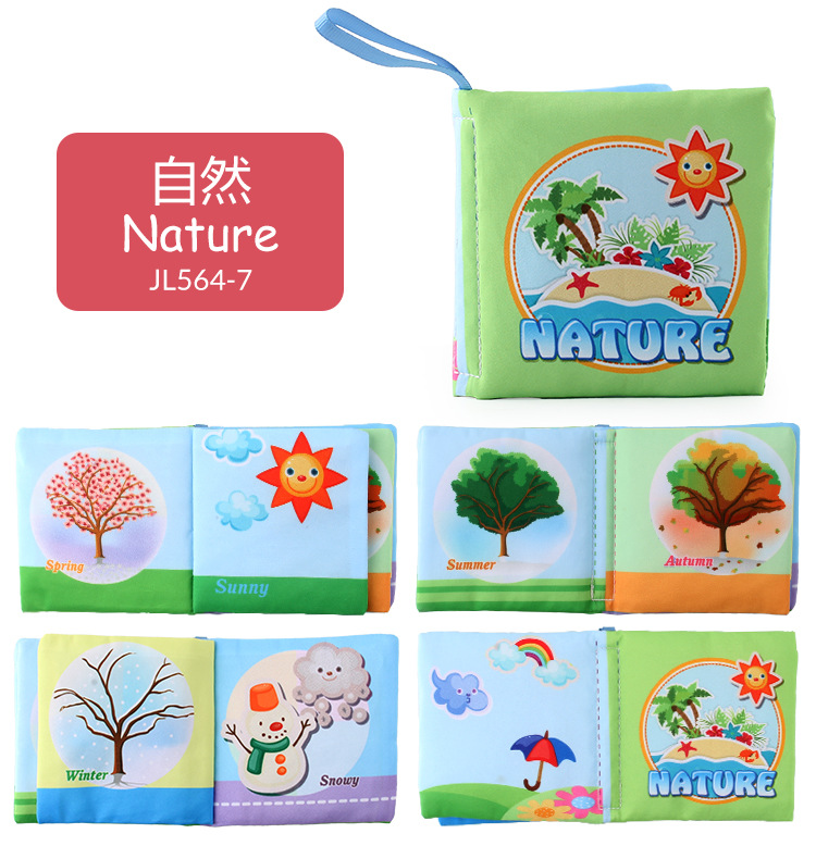 Non-toxic wrinkle infant early education soft cloth book toys