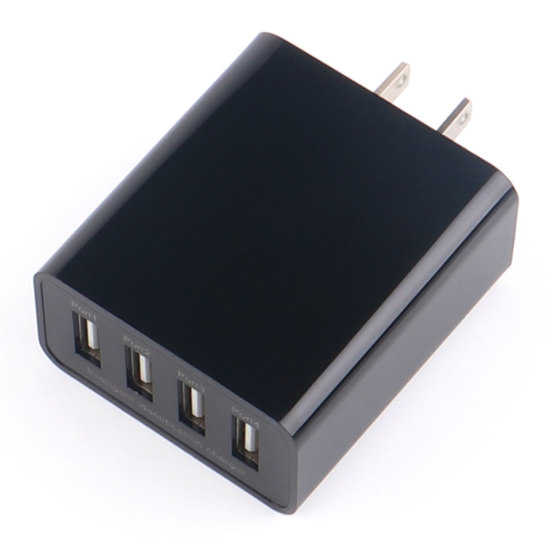 4 ports usb wall chargers 5v 2.4a max 28w total for Phone